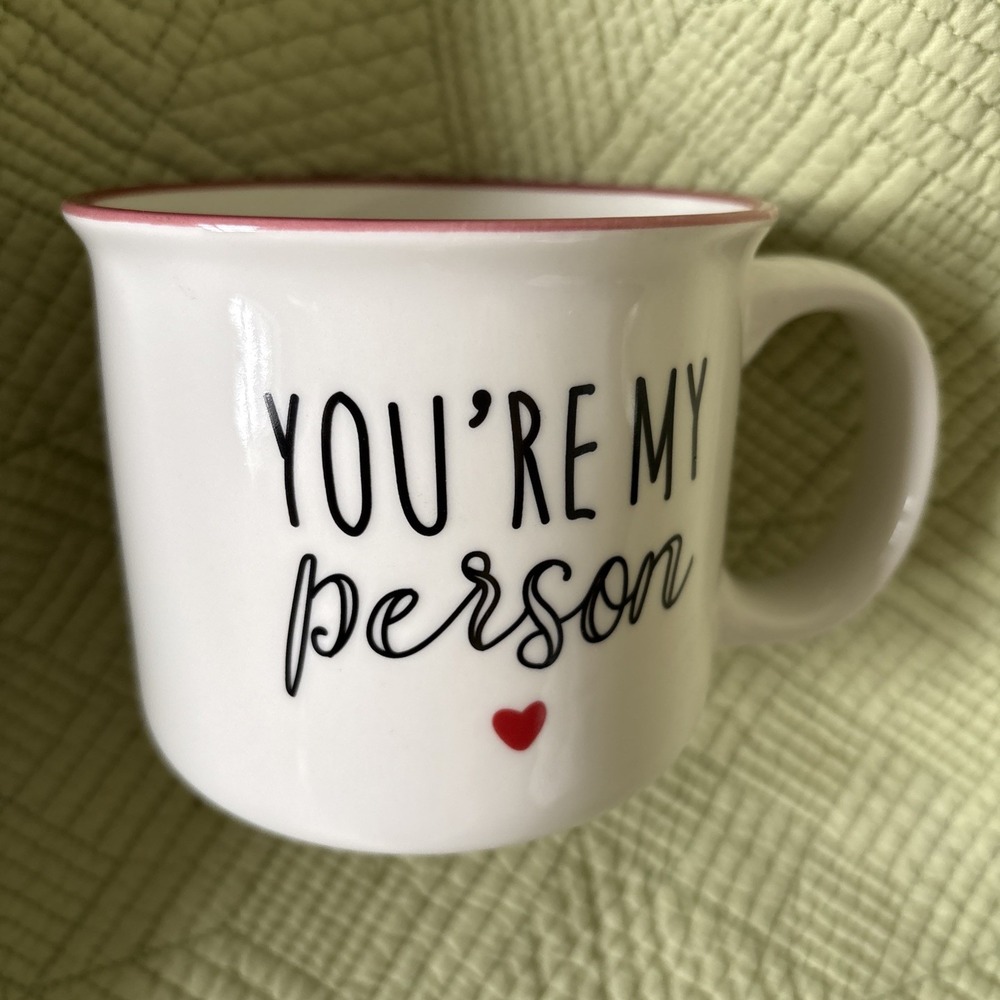 OrlyMaison You're My Person Mug Red Heart Coffee Cup New York Friendship Gift